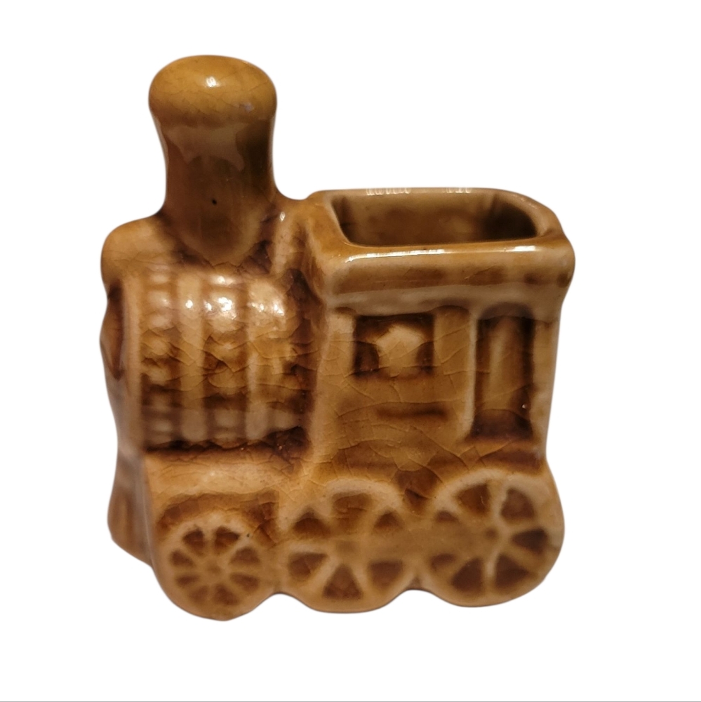 Vintage Train Tiny Planter, Toothpick Holder